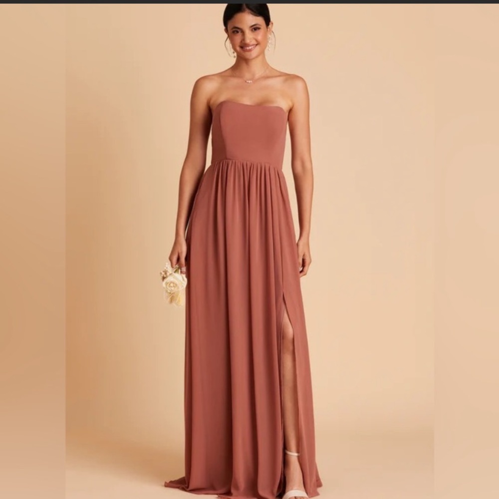 CONVERTIBLE Birdy Grey Dress AUGUST DRESS CHIFFON DESERT ROSE Small Formal Gown